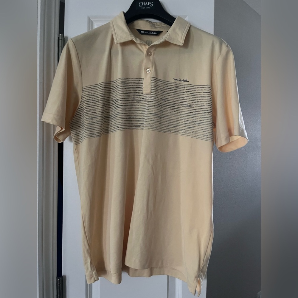 Travis Mathew Striped Polo Shirt